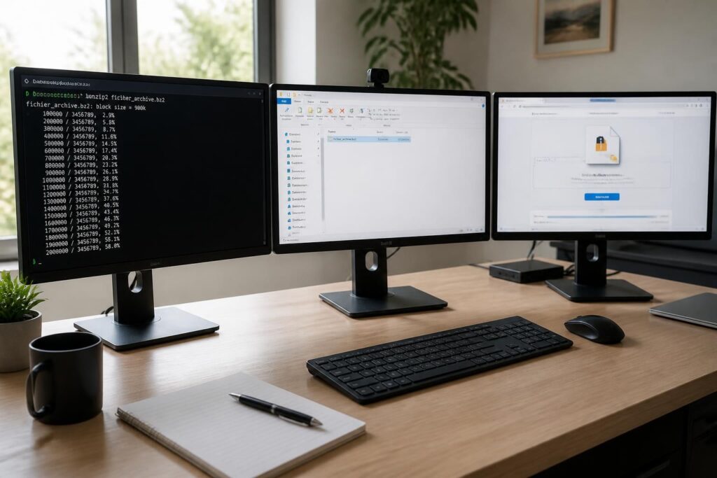apprenez à décompresser facilement vos fichiers bz2 sur linux, windows et en ligne grâce à notre guide simple et rapide.