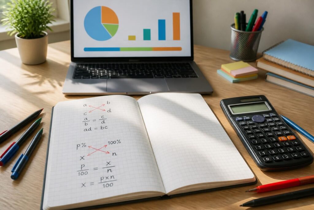 découvrez des méthodes simples pour utiliser le produit en croix afin de calculer facilement des pourcentages et résoudre des problèmes en ligne rapidement.