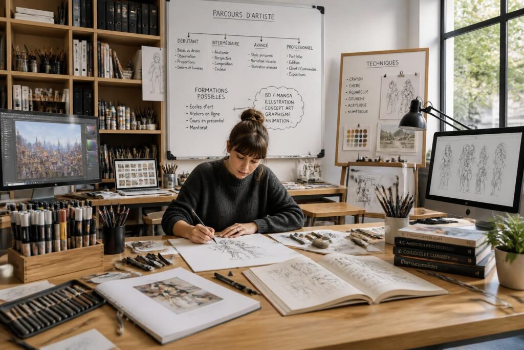 découvrez les parcours et options de formation pour devenir dessinatrice. apprenez le dessin et l'illustration grâce à des cursus adaptés à tous les niveaux.