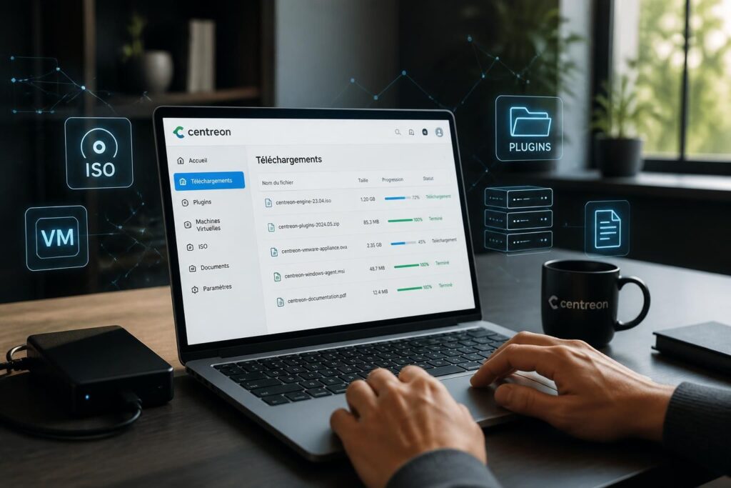 découvrez où télécharger facilement les iso, machines virtuelles et plugins essentiels de centreon pour une surveillance informatique optimisée.